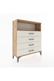 Arges Şifonyer Tek Raflı 4 Çekmeceli 88x30x106 Çam-Aytaşı