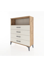 Arges Şifonyer Tek Raflı 4 Çekmeceli 88x30x106 Çam-Aytaşı