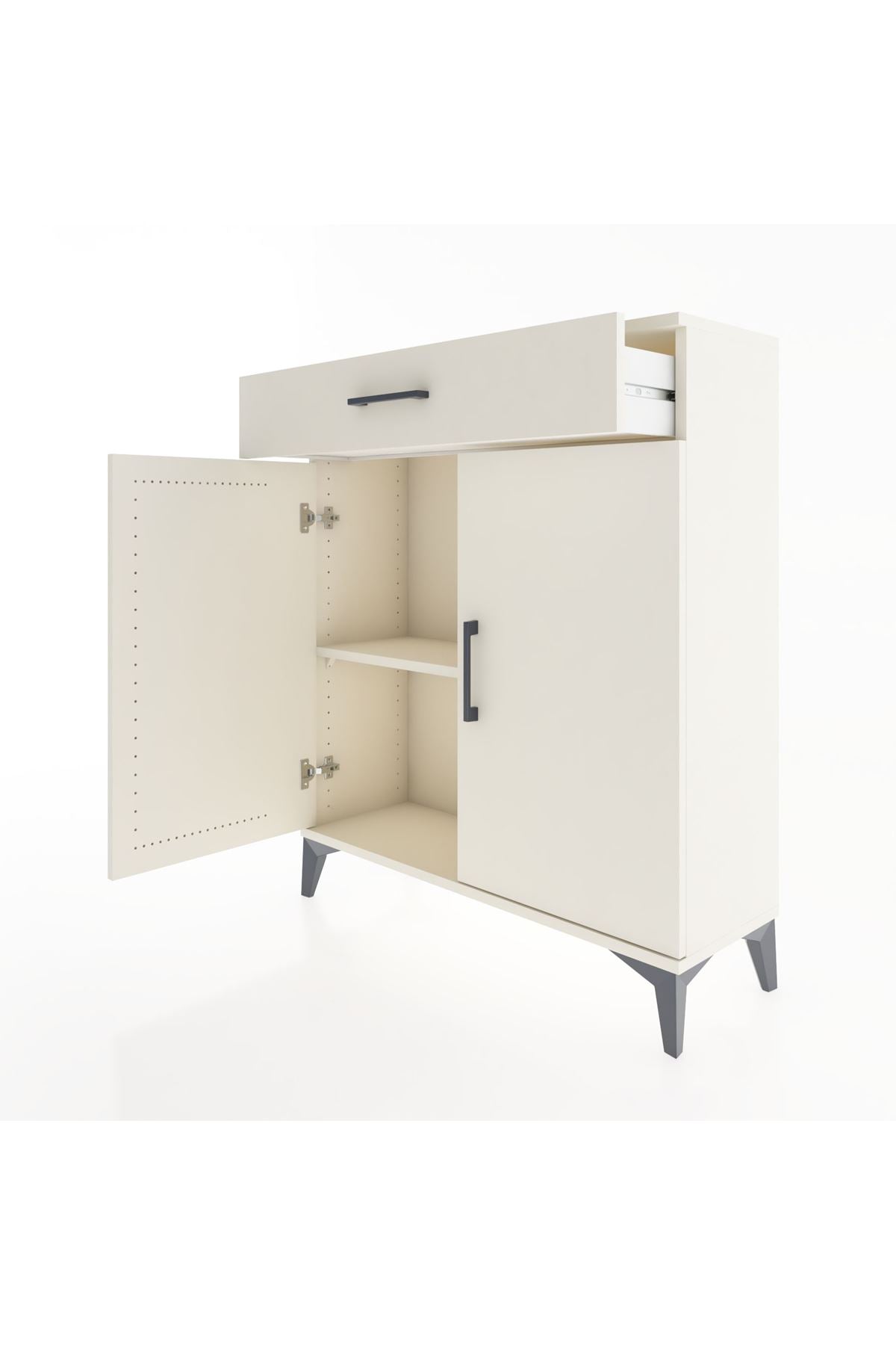 Arges Şifonyer Tek Raflı Tek Çekmeceli 2 Kapaklı 88x30x106 Aytaşı-Aytaşı