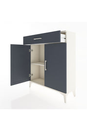 Arges Şifonyer Tek Raflı Tek Çekmeceli 2 Kapaklı 88x30x106 Aytaşı-Antrasit