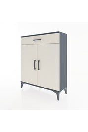 Arges Şifonyer Tek Raflı Tek Çekmeceli 2 Kapaklı 88x30x106 Antrasit-Aytaşı