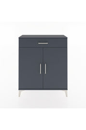 Arges Şifonyer Tek Raflı Tek Çekmeceli 2 Kapaklı 88x30x106 Antrasit-Antrasit