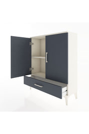 Arges Şifonyer 2 Raflı Tek Çekmeceli 2 Kapaklı 88x30x106 Aytaşı-Antrasit