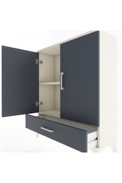 Arges Şifonyer 2 Raflı Tek Çekmeceli 2 Kapaklı 88x30x106 Aytaşı-Antrasit