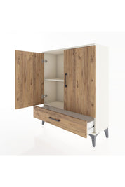 Arges Şifonyer 2 Raflı Tek Çekmeceli 2 Kapaklı 88x30x106 Aytaşı-Çam