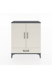 Arges Şifonyer 2 Raflı Tek Çekmeceli 2 Kapaklı 88x30x106 Antrasit-Aytaşı