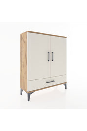 Arges Şifonyer 2 Raflı Tek Çekmeceli 2 Kapaklı 88x30x106 Çam-Aytaşı