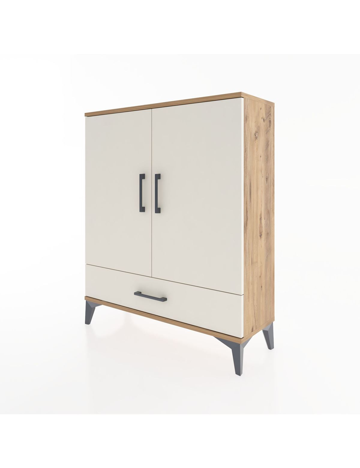 Arges Şifonyer 2 Raflı Tek Çekmeceli 2 Kapaklı 88x30x106 - S05M002V7A