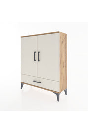 Arges Şifonyer 2 Raflı Tek Çekmeceli 2 Kapaklı 88x30x106 Çam-Aytaşı