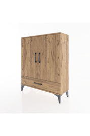 Arges Şifonyer 2 Raflı Tek Çekmeceli 2 Kapaklı 88x30x106 Çam-Çam