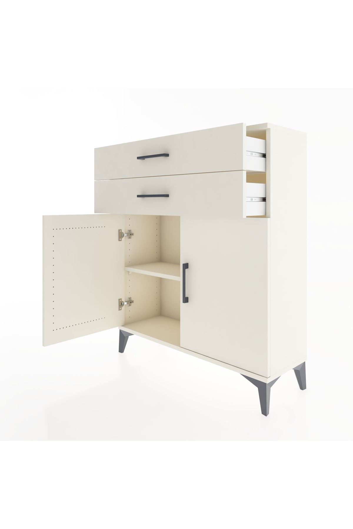 Arges Şifonyer 2 Raflı 2 Çekmeceli 2 Kapaklı 88x30x106 Aytaşı-Aytaşı