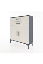 Arges Şifonyer 2 Raflı 2 Çekmeceli 2 Kapaklı 88x30x106 Antrasit-Aytaşı