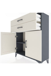 Arges Şifonyer 2 Raflı 2 Çekmeceli 2 Kapaklı 88x30x106 Antrasit-Aytaşı