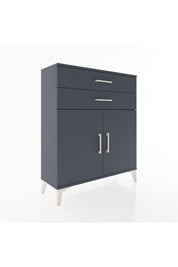 Arges Şifonyer 2 Raflı 2 Çekmeceli 2 Kapaklı 88x30x106 Antrasit-Antrasit