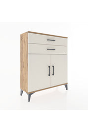 Arges Şifonyer 2 Raflı 2 Çekmeceli 2 Kapaklı 88x30x106 Çam-Aytaşı
