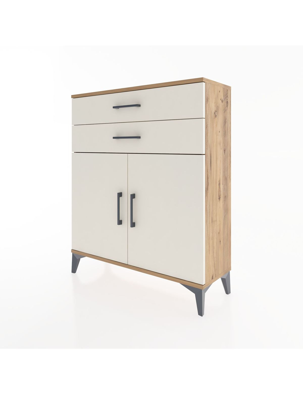 Arges Şifonyer 2 Raflı 2 Çekmeceli 2 Kapaklı 88x30x106 - S05M003V7A