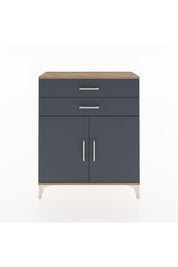 Arges Şifonyer 2 Raflı 2 Çekmeceli 2 Kapaklı 88x30x106 Çam-Antrasit