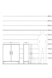 Arges Şifonyer Tek Raflı 2 Kapaklı 88x30x106 Aytaşı-Aytaşı
