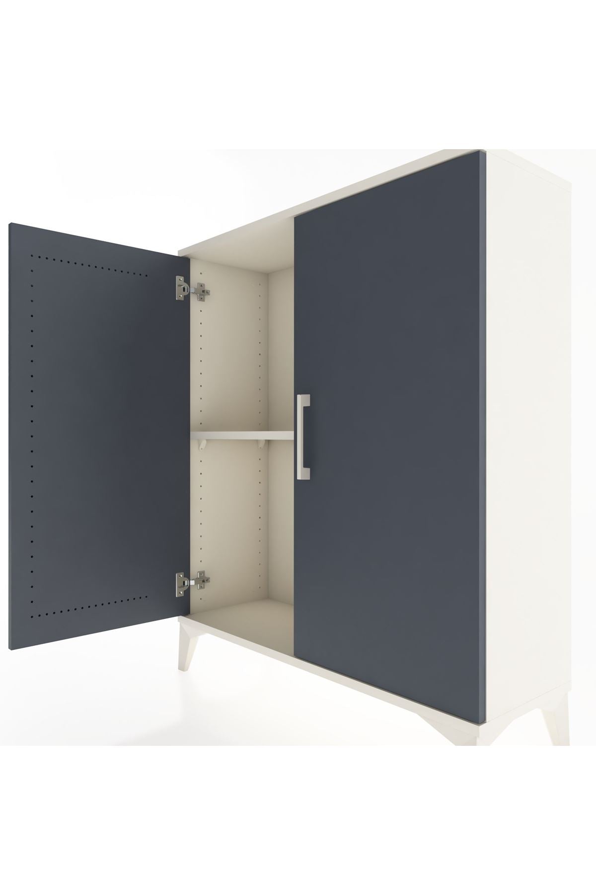 Arges Şifonyer Tek Raflı 2 Kapaklı 88x30x106 Aytaşı-Antrasit