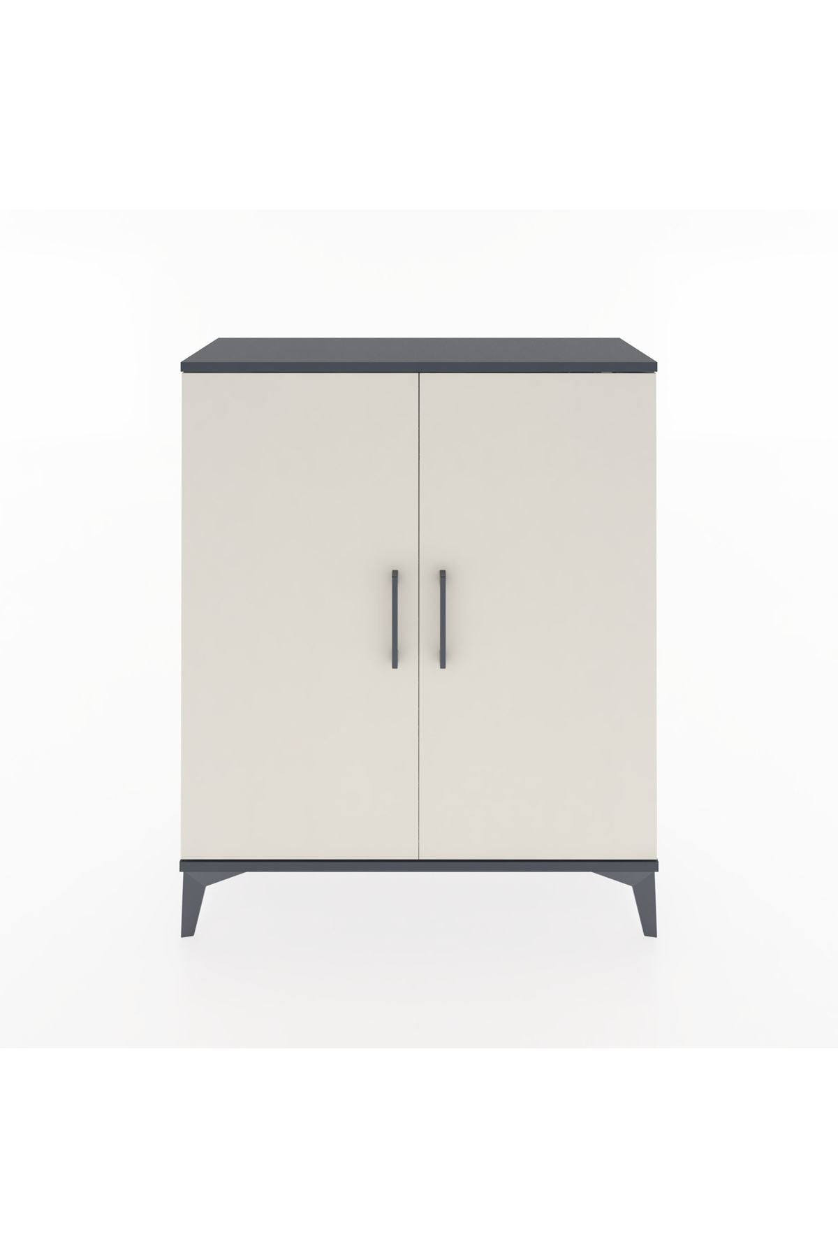 Arges Şifonyer Tek Raflı 2 Kapaklı 88x30x106 Antrasit-Aytaşı