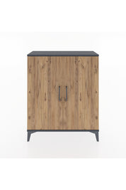 Arges Şifonyer Tek Raflı 2 Kapaklı 88x30x106 Antrasit-Çam