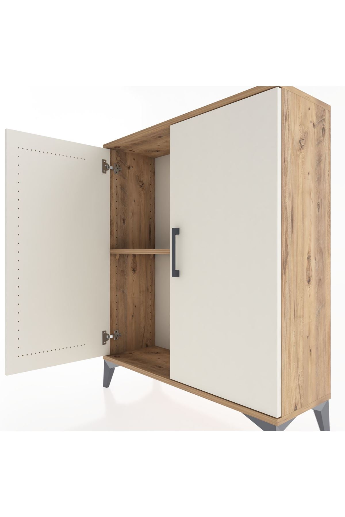 Arges Şifonyer Tek Raflı 2 Kapaklı 88x30x106 Çam-Aytaşı