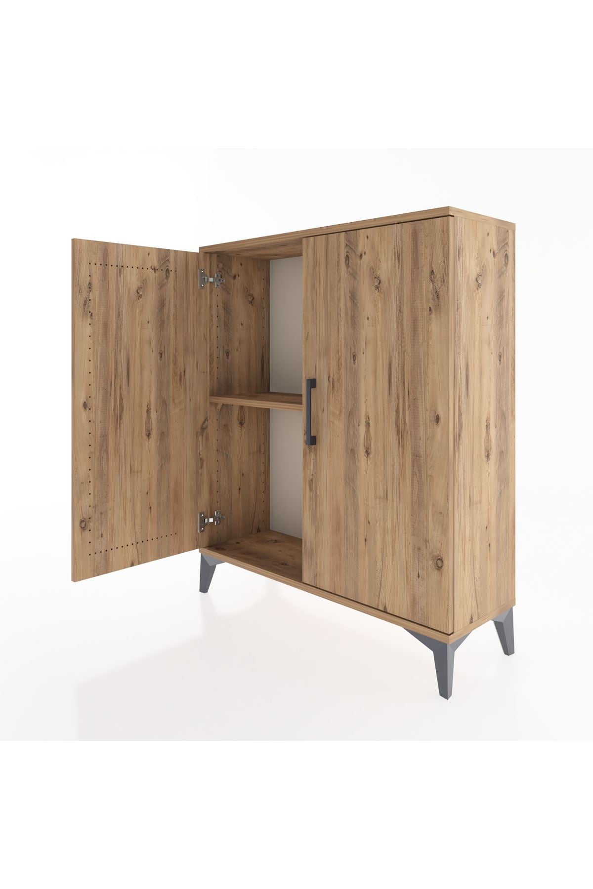 Arges Şifonyer Tek Raflı 2 Kapaklı 88x30x106 Çam-Çam