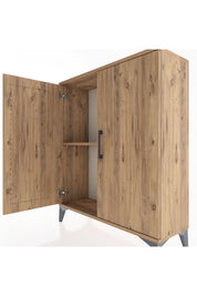 Arges Şifonyer Tek Raflı 2 Kapaklı 88x30x106 Çam-Çam