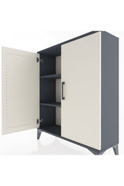 Arges Şifonyer 2 Raflı 2 Kapaklı 88x30x106 Antrasit-Aytaşı