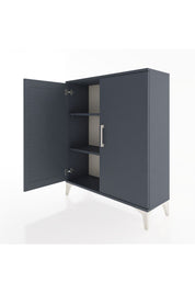 Arges Şifonyer 2 Raflı 2 Kapaklı 88x30x106 Antrasit-Antrasit