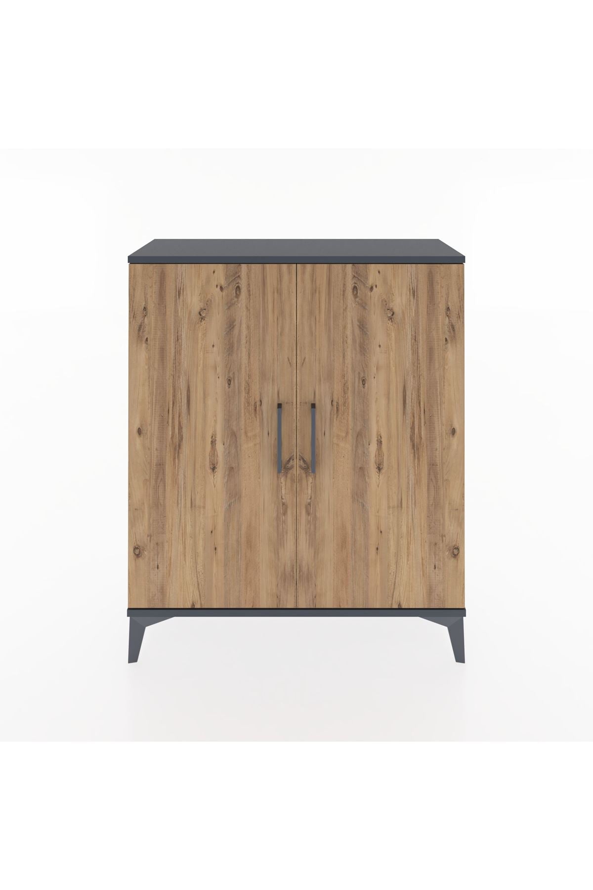 Arges Şifonyer 2 Raflı 2 Kapaklı 88x30x106 Antrasit-Çam