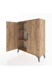 Arges Şifonyer 2 Raflı 2 Kapaklı 88x30x106 Çam-Çam