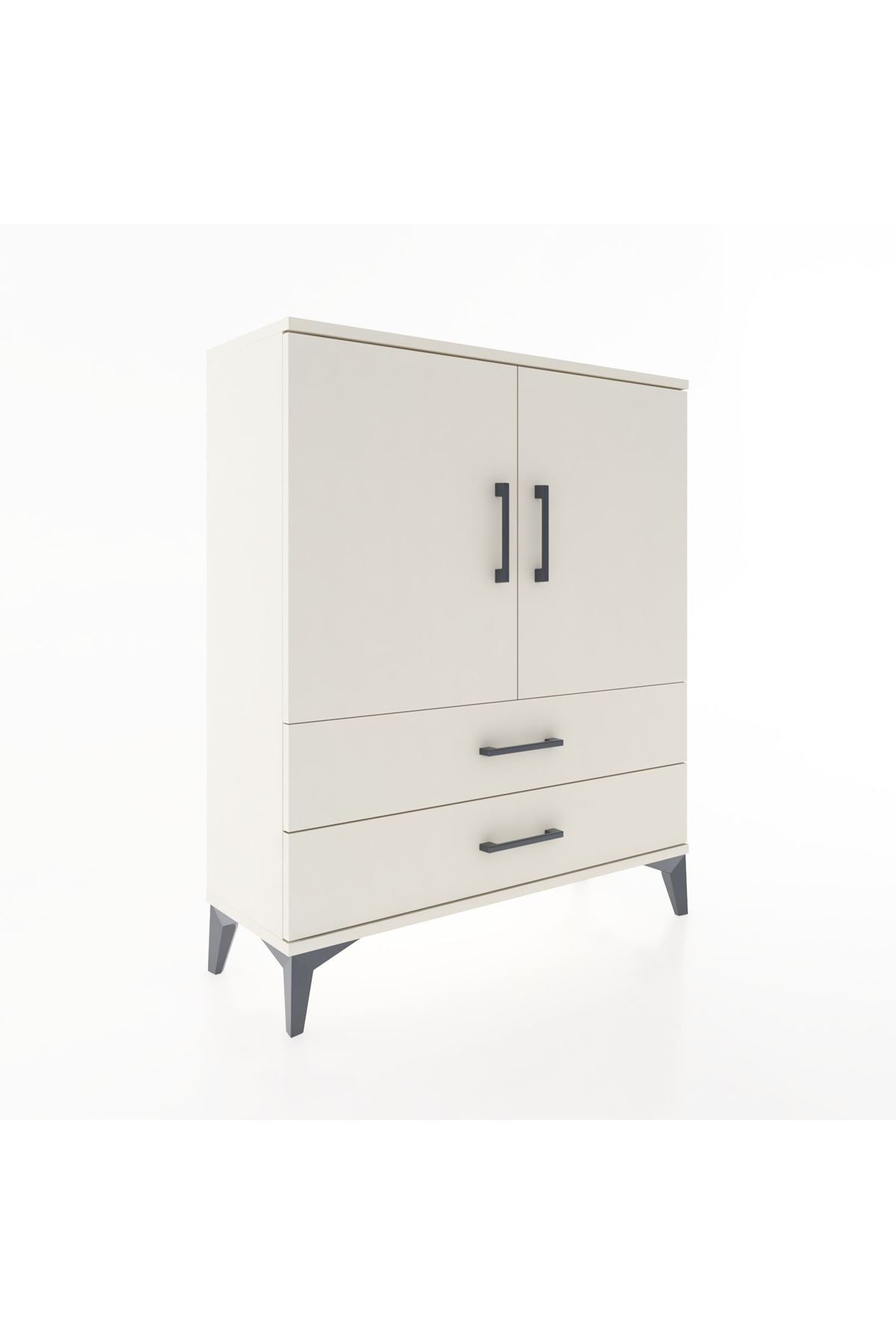 Arges Şifonyer 2 Raflı 2 Çekmeceli 2 Kapaklı 88x30x106 Aytaşı-Aytaşı