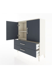 Arges Şifonyer 2 Raflı 2 Çekmeceli 2 Kapaklı 88x30x106 Aytaşı-Antrasit