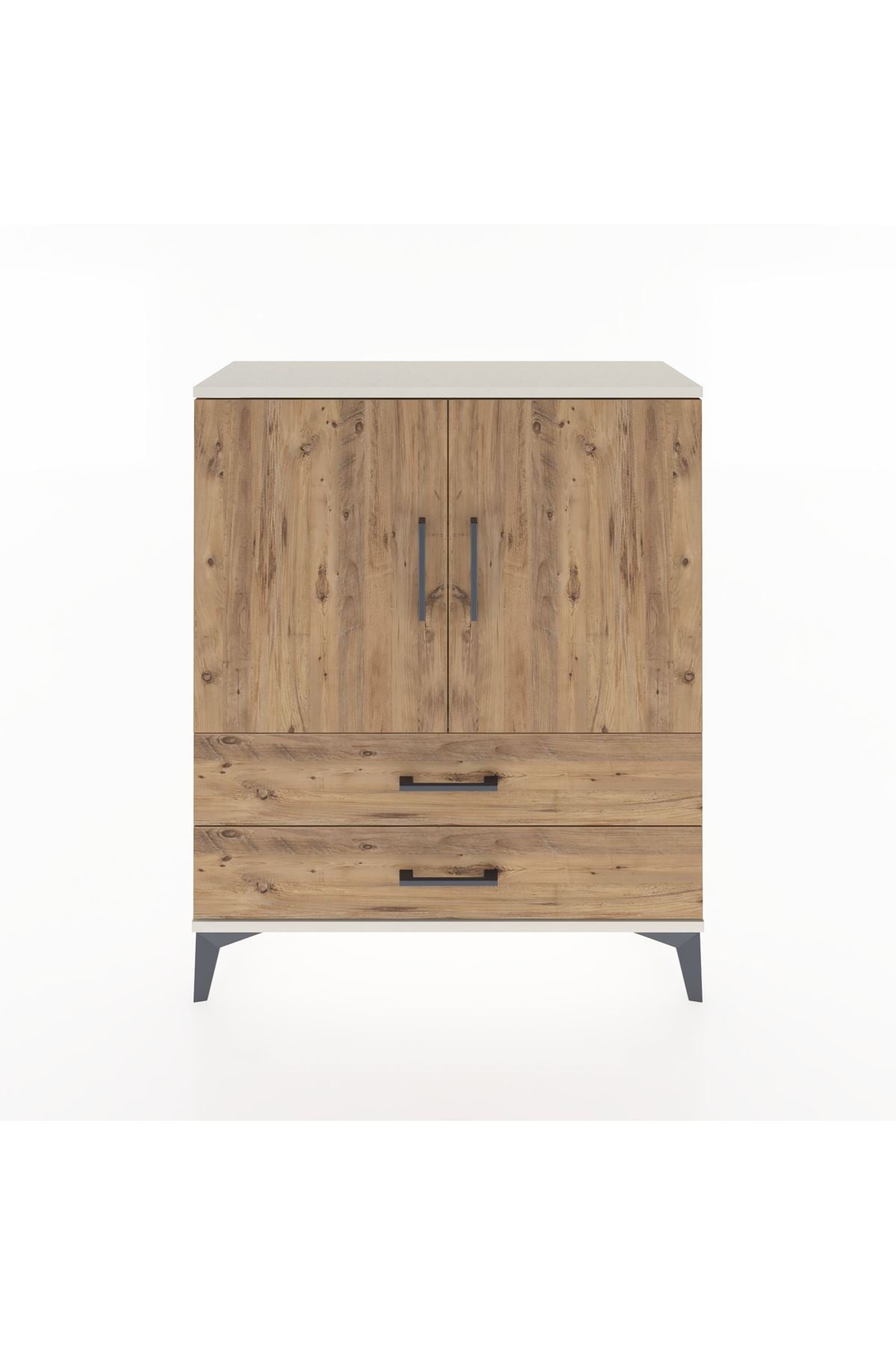 Arges Şifonyer 2 Raflı 2 Çekmeceli 2 Kapaklı 88x30x106 Aytaşı-Çam