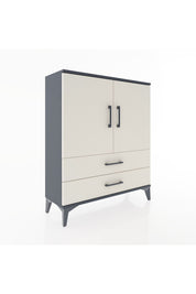 Arges Şifonyer 2 Raflı 2 Çekmeceli 2 Kapaklı 88x30x106 Antrasit-Aytaşı