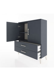 Arges Şifonyer 2 Raflı 2 Çekmeceli 2 Kapaklı 88x30x106 Antrasit-Antrasit