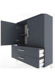 Arges Şifonyer 2 Raflı 2 Çekmeceli 2 Kapaklı 88x30x106 Antrasit-Antrasit