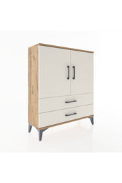 Arges Şifonyer 2 Raflı 2 Çekmeceli 2 Kapaklı 88x30x106 Çam-Aytaşı