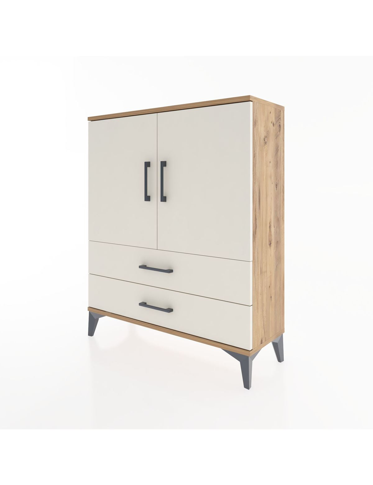 Arges Şifonyer 2 Raflı 2 Çekmeceli 2 Kapaklı 88x30x106 - S05M006V7A