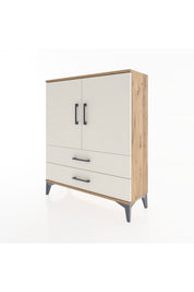 Arges Şifonyer 2 Raflı 2 Çekmeceli 2 Kapaklı 88x30x106 Çam-Aytaşı