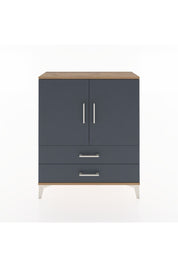 Arges Şifonyer 2 Raflı 2 Çekmeceli 2 Kapaklı 88x30x106 Çam-Antrasit