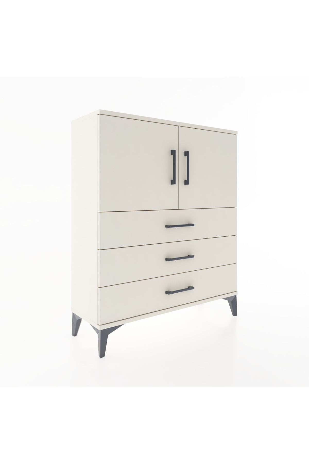 Arges Şifonyer 2 Raflı 3 Çekmeceli 2 Kapaklı 88x30x106 Aytaşı-Aytaşı