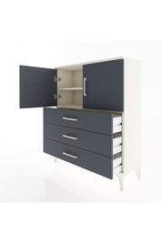 Arges Şifonyer 2 Raflı 3 Çekmeceli 2 Kapaklı 88x30x106 Aytaşı-Antrasit