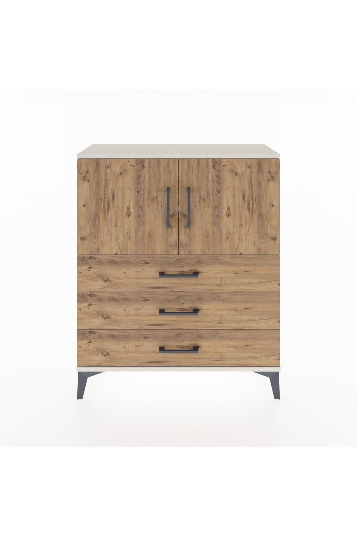 Arges Şifonyer 2 Raflı 3 Çekmeceli 2 Kapaklı 88x30x106 Aytaşı-Çam