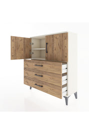 Arges Şifonyer 2 Raflı 3 Çekmeceli 2 Kapaklı 88x30x106 Aytaşı-Çam