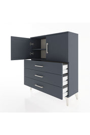 Arges Şifonyer 2 Raflı 3 Çekmeceli 2 Kapaklı 88x30x106 Antrasit-Antrasit