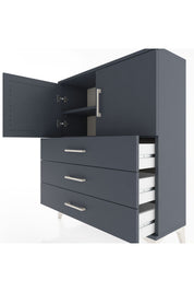 Arges Şifonyer 2 Raflı 3 Çekmeceli 2 Kapaklı 88x30x106 Antrasit-Antrasit