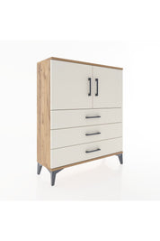 Arges Şifonyer 2 Raflı 3 Çekmeceli 2 Kapaklı 88x30x106 Çam-Aytaşı