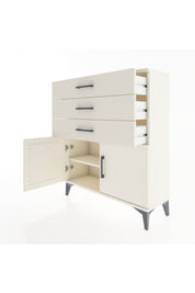 Arges Şifonyer Tek Raflı 3 Çekmeceli 2 Kapaklı 88x30x106 Aytaşı-Aytaşı